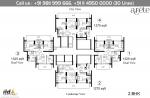 2 BHK Apartments Cluster Plan