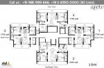 3 BHK Apartments Cluster Plan 