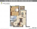 1 BHK Floor Plan : 950 Sq.Ft.